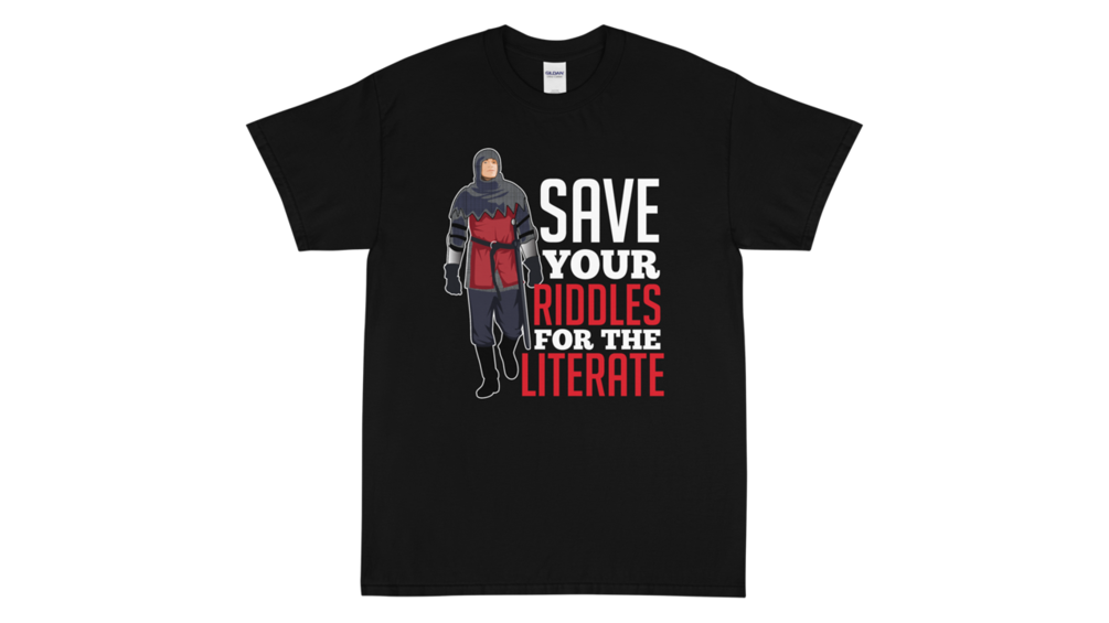 SaveYourRiddles_ShirtBlack_GumroadKA